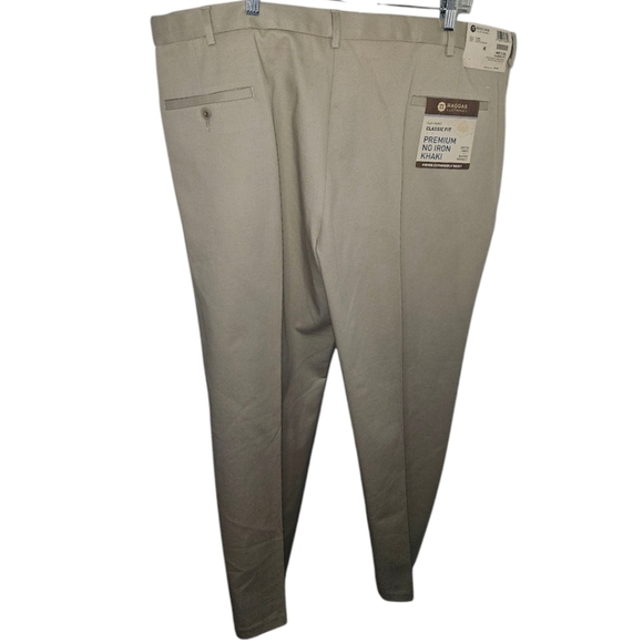 NWT Hagger Clothing Premium No Iron Khaki Dress Pants - Picture 2 of 4